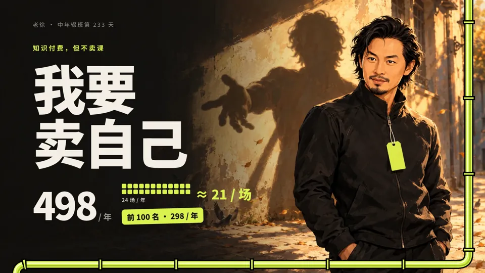 网页 PPT 封面:我要卖自己